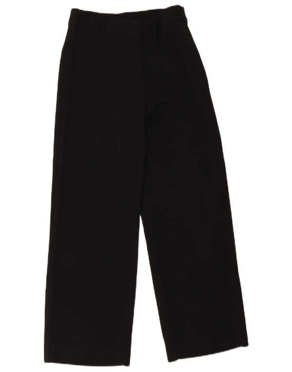 Massimo Dutti Womens High Waist Chino Trousers EU 36 XS W26 L28 Black