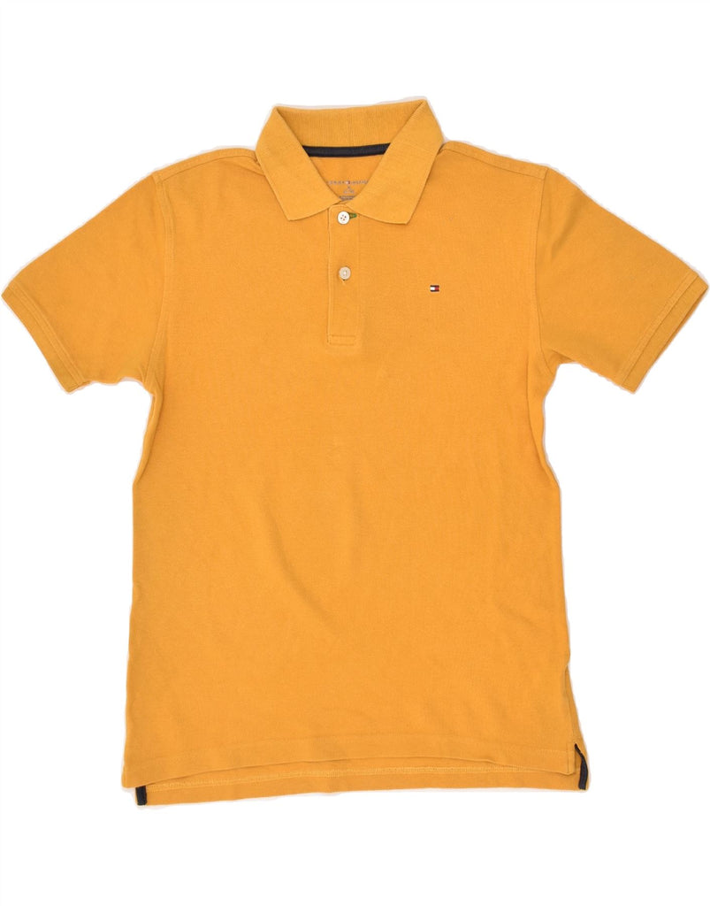 TOMMY HILFIGER Boys Polo Shirt 8-9 Years Medium Yellow Cotton | Vintage Tommy Hilfiger | Thrift | Second-Hand Tommy Hilfiger | Used Clothing | Messina Hembry 