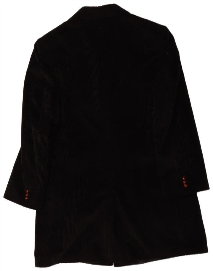 Velluto Duca Visconti Mens Corduroy Overcoat IT 58 4XL Black