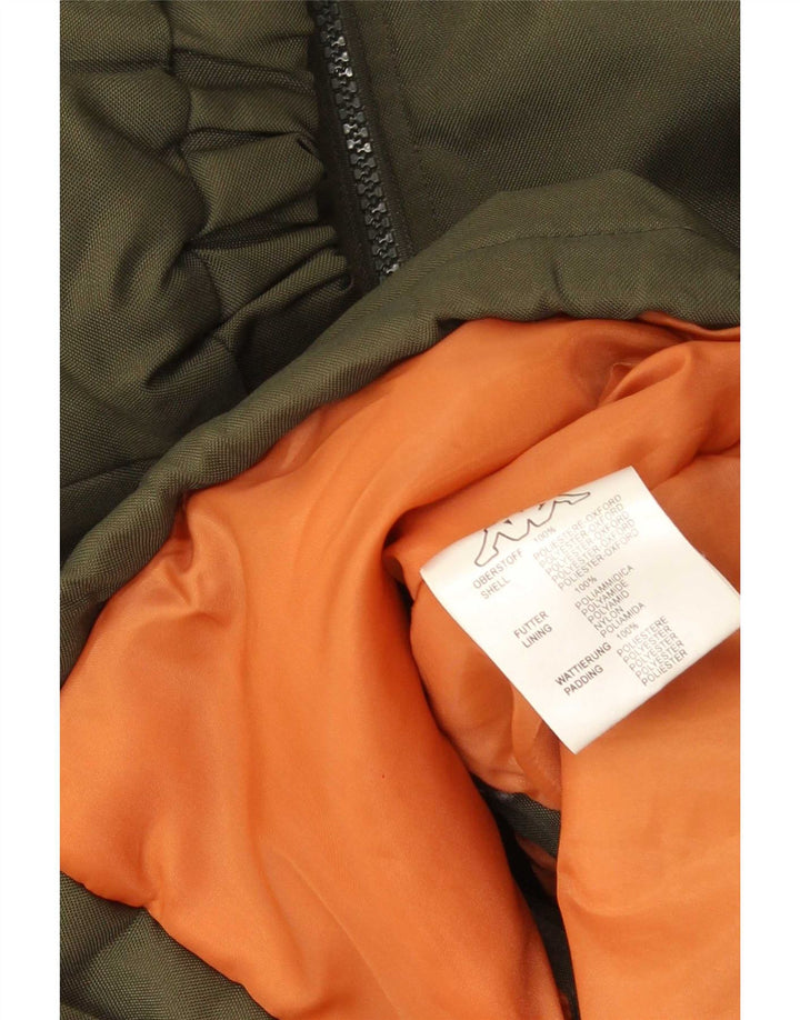 Kappa Mens Padded Jacket UK 38 Medium Khaki Colourblock Polyester