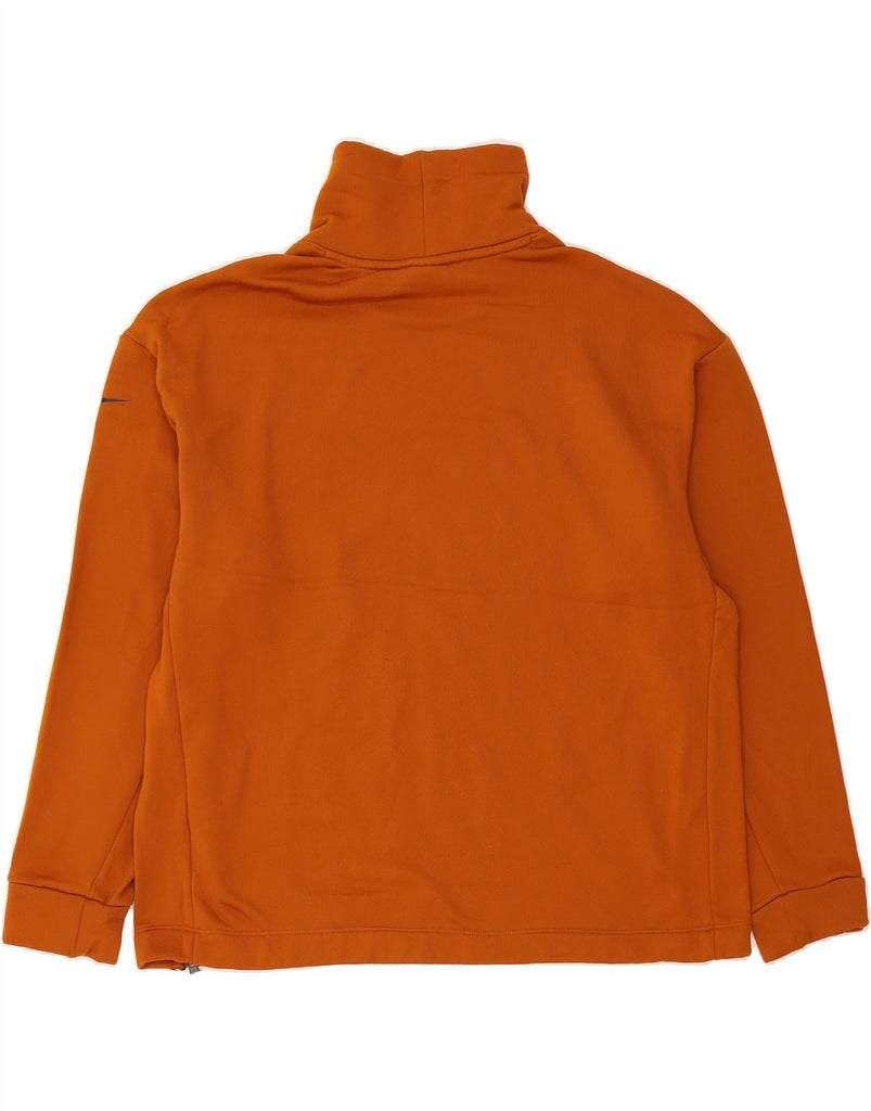 NIKE Womens Loose Fit Roll Neck Sweatshirt Jumper UK 14 Medium Orange Vintage Nike and Second-Hand Nike from Messina Hembry 