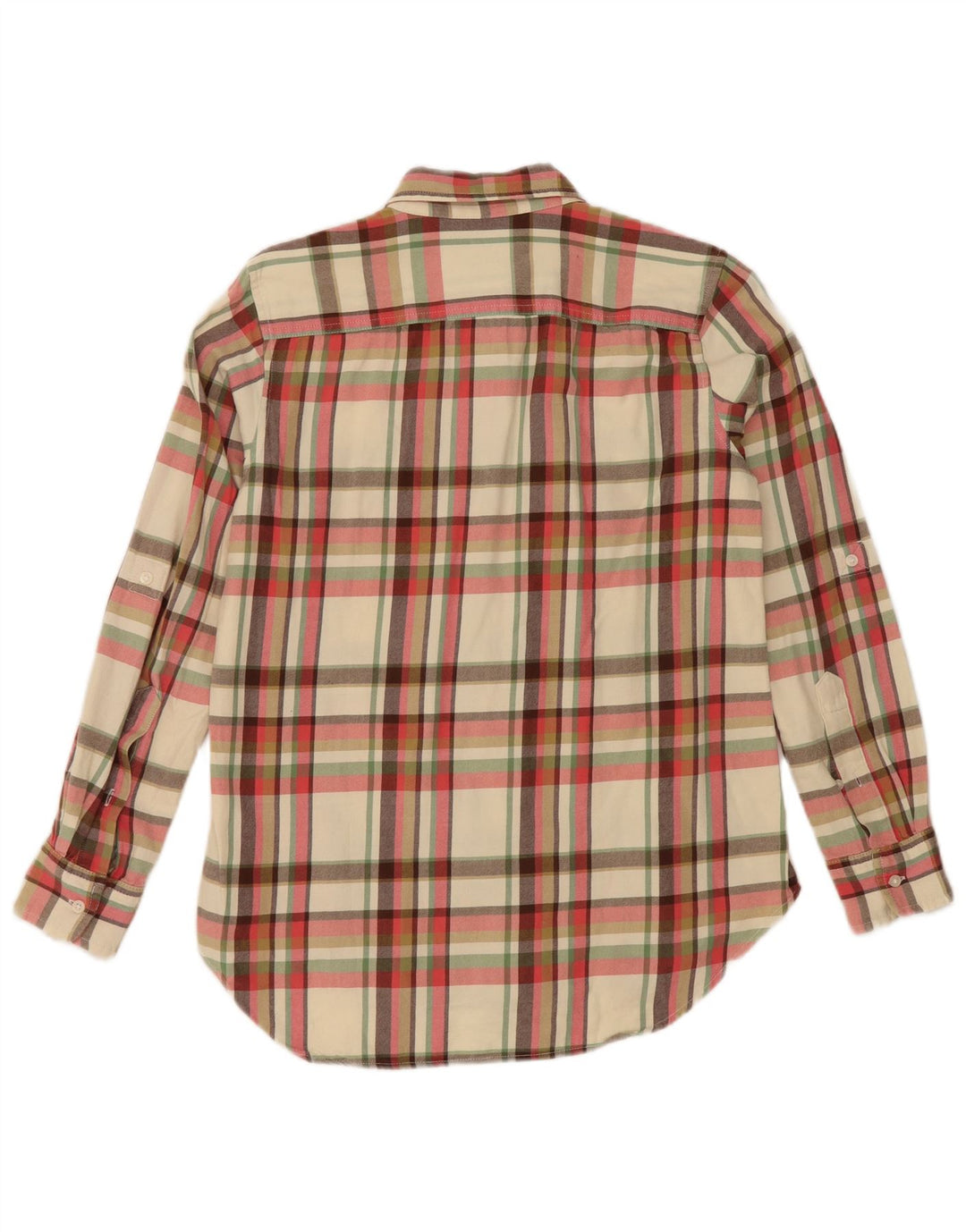 Ralph Lauren Womens Flannel Shirt UK 10 Small Off White Check