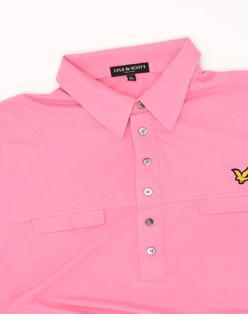 LYLE & SCOTT Mens Polo Shirt XL Pink Cotton | Vintage Lyle & Scott | Thrift | Second-Hand Lyle & Scott | Used Clothing | Messina Hembry 