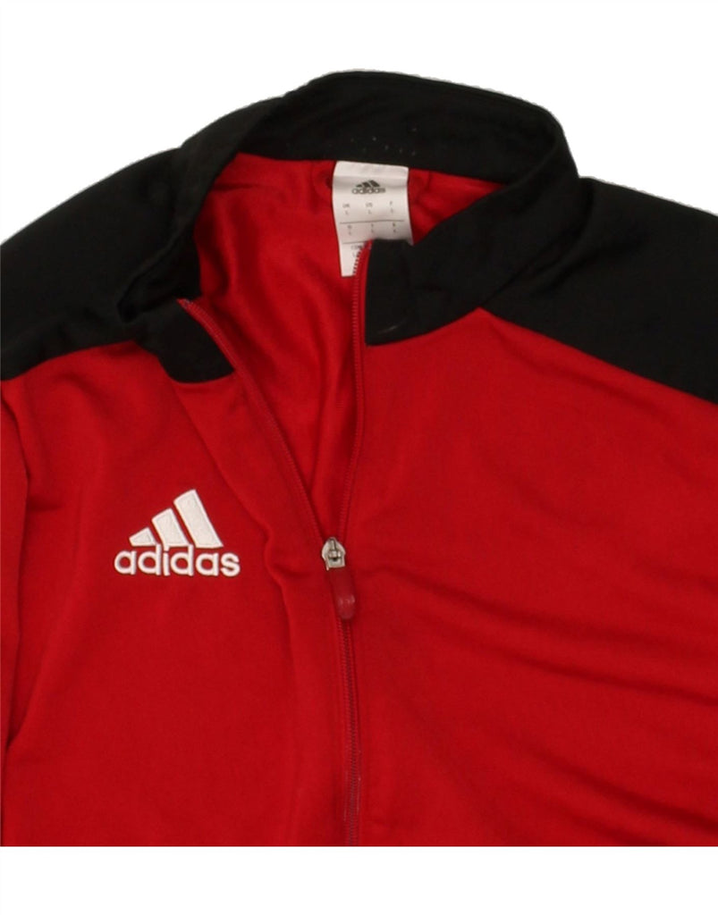 ADIDAS Mens Graphic Tracksuit Top Jacket Large Red Colourblock Polyester | Vintage Adidas | Thrift | Second-Hand Adidas | Used Clothing | Messina Hembry 