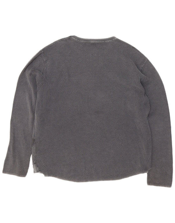 Zara Boys Boat Neck Jumper Sweater 13-14 Years Grey Cotton