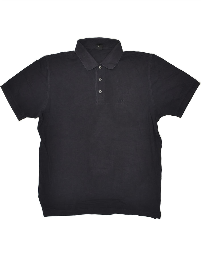 HUGO BOSS Mens Polo Shirt Medium Black Cotton | Vintage Hugo Boss | Thrift | Second-Hand Hugo Boss | Used Clothing | Messina Hembry 