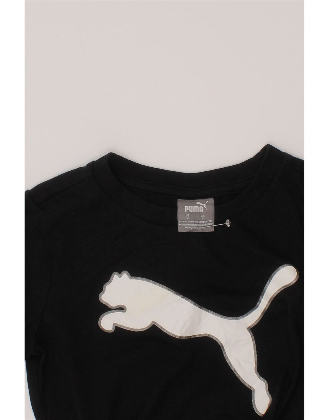 Puma Boys Graphic T-Shirt Top 3-4 Years Black