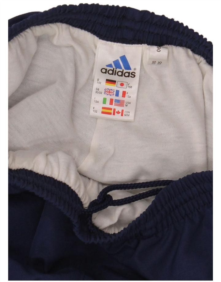 Adidas Boys Tracksuit Trousers 11-12 Years Navy Blue Polyester