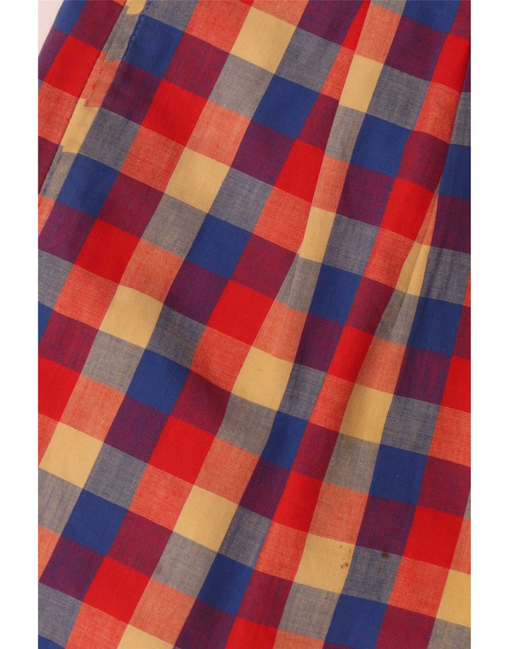 PENINSULA Mens Chino Shorts Medium W30 Multicoloured Gingham Cotton