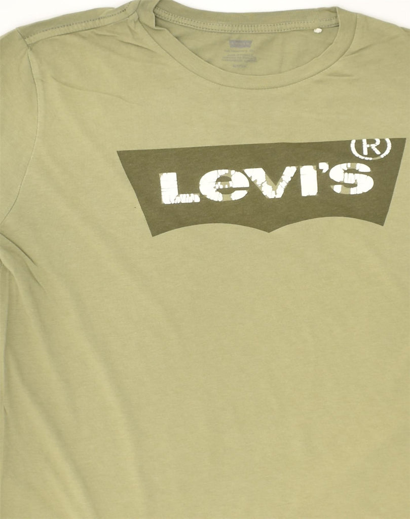 LEVI'S Mens Graphic T-Shirt Top Small Khaki Cotton | Vintage Levi's | Thrift | Second-Hand Levi's | Used Clothing | Messina Hembry 