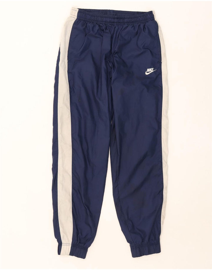Nike Mens Tracksuit Trousers Joggers Medium Navy Blue Colourblock