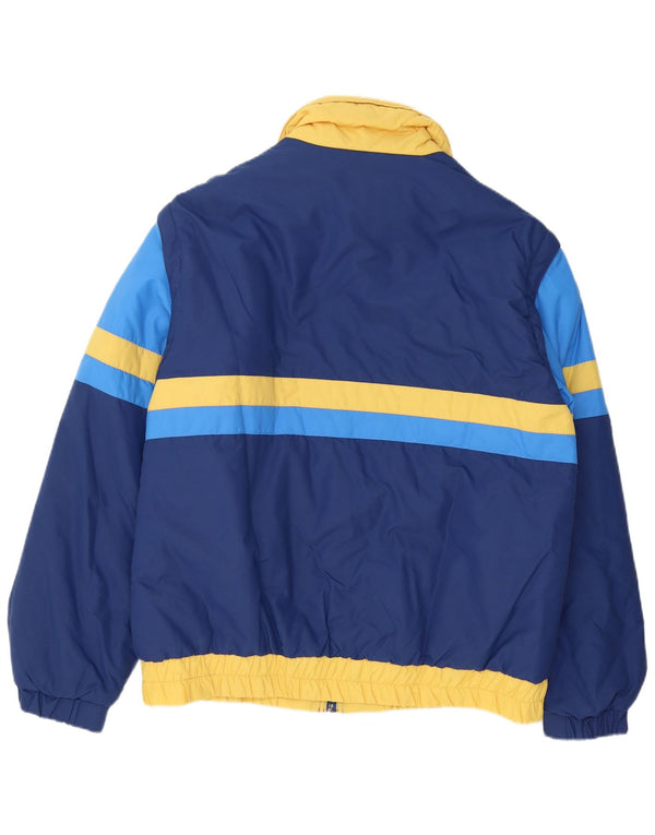 Stratos Mens Bomber Padded Jacket UK 42 XL Navy Blue Colourblock Polyamide