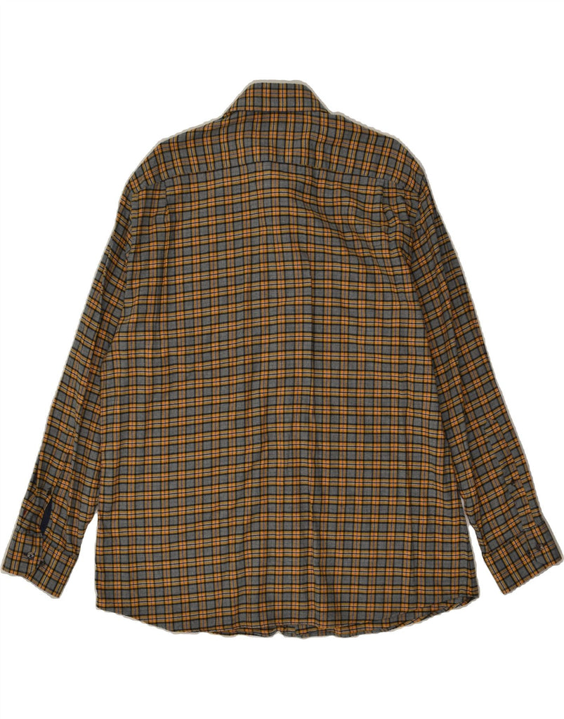 WALBUSCH Mens Comfort Fit Shirt Size 43/44 Large Brown Check Cotton | Vintage Walbusch | Thrift | Second-Hand Walbusch | Used Clothing | Messina Hembry 