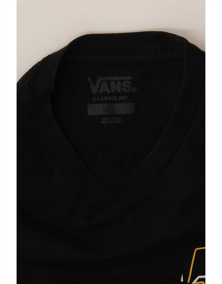 Vans Mens Classic Fit Graphic T-Shirt Top Small Black
