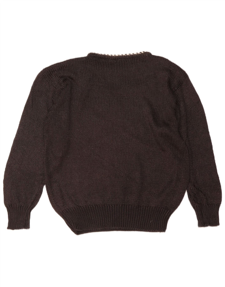 Toplike Womens Boat Neck Jumper Sweater IT 42 Medium Brown