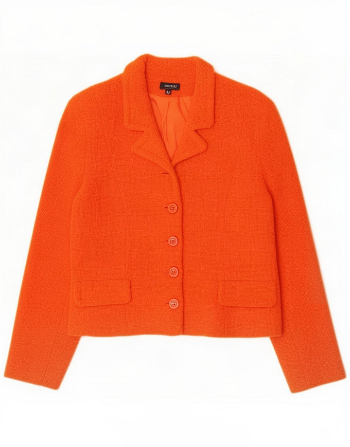 Kookai Womens 5 Button Blazer Jacket EU 42 Large Orange Wool