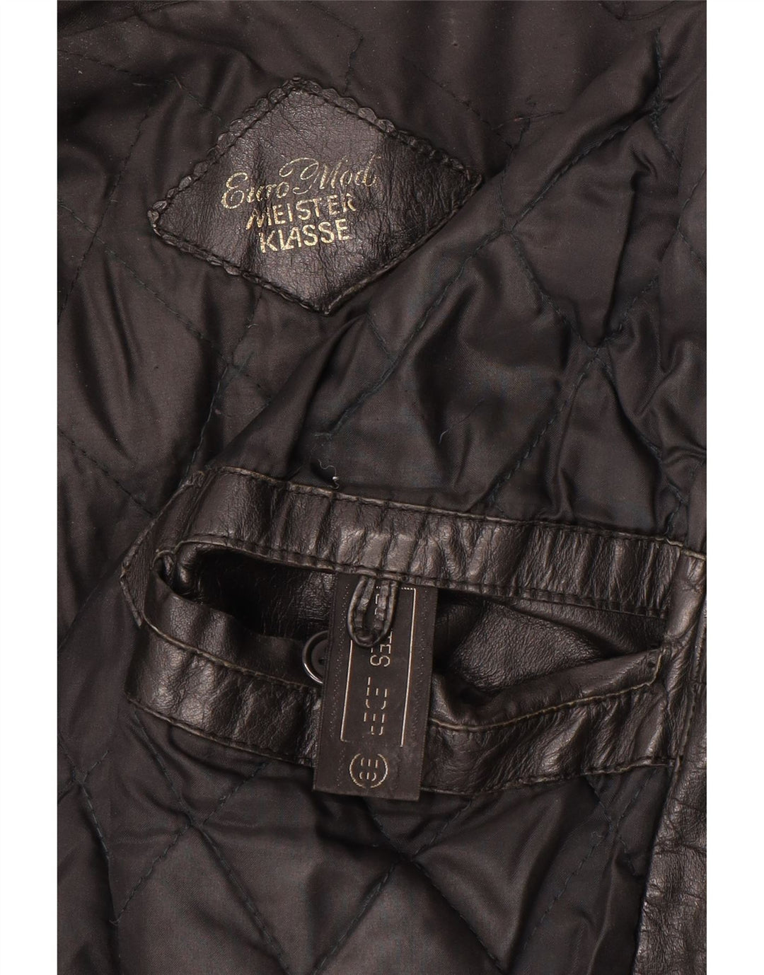 Vintage Mens Leather Jacket UK 40 Large Black Leather