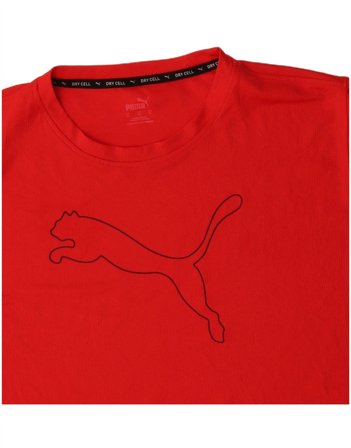 Puma Mens Graphic T-Shirt Top XL Red Polyester Sports