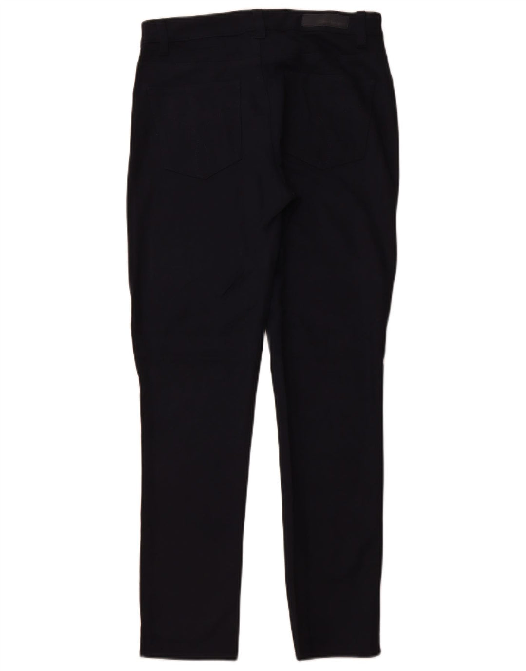 Calvin Klein Womens Casual Trousers US 8 Medium W28 L28 Navy Blue Viscose