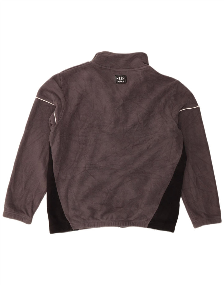 Umbro Mens Fleece Jacket UK 38 Medium Grey Colourblock Polyester