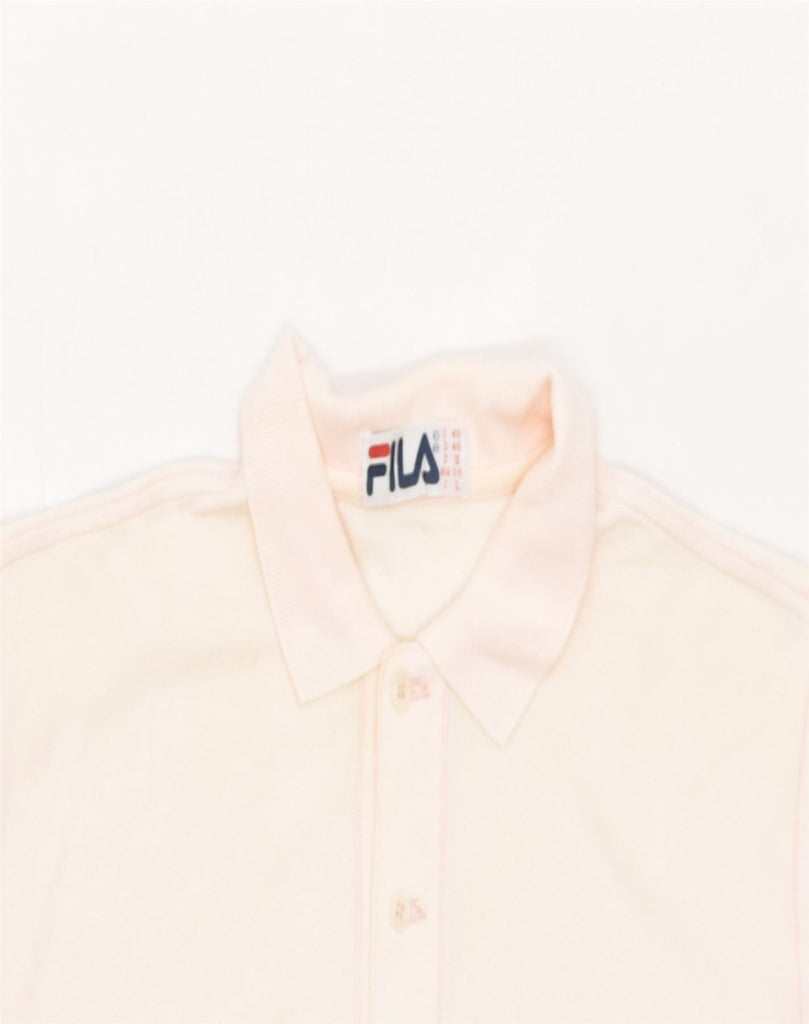 FILA Mens Polo Shirt IT 48 Medium Pink Cotton | Vintage | Thrift | Second-Hand | Used Clothing | Messina Hembry 