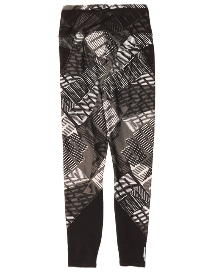 Puma Womens Graphic Leggings UK 4 XS Black Polyester
