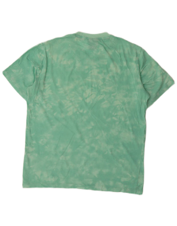 Champion Mens Graphic T-Shirt Top Small Green Tie Dye