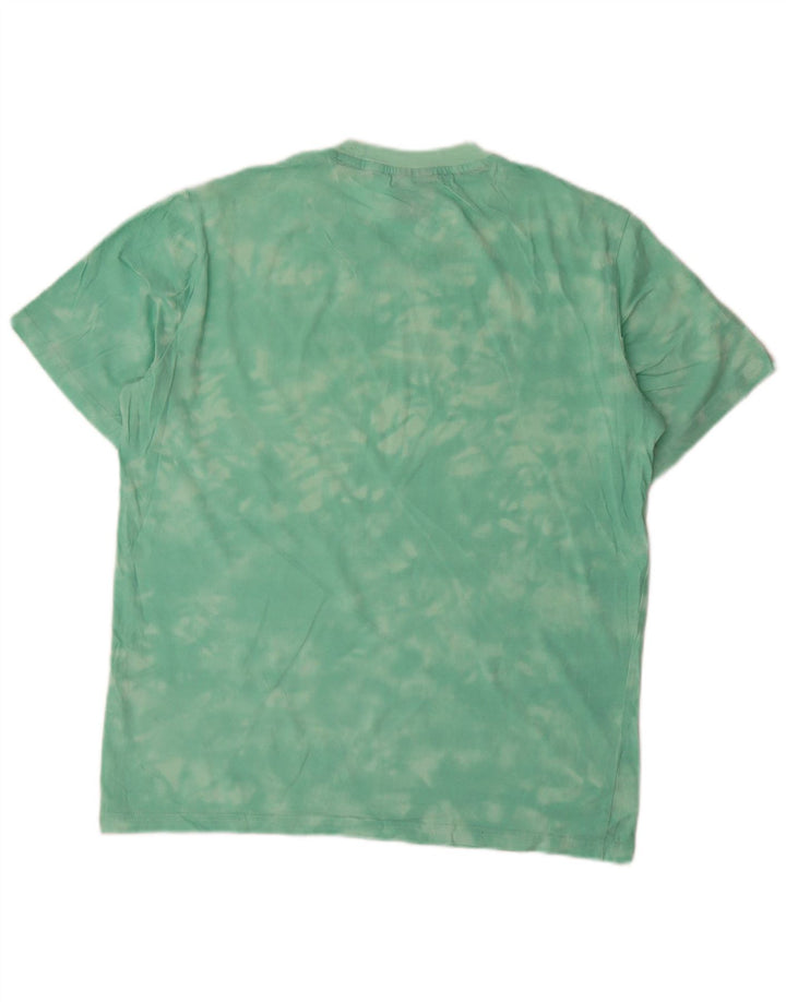 Champion Mens Graphic T-Shirt Top Small Green Tie Dye