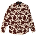 Vintage Mens Abstract Pattern Shirt Medium Brown Animal Print