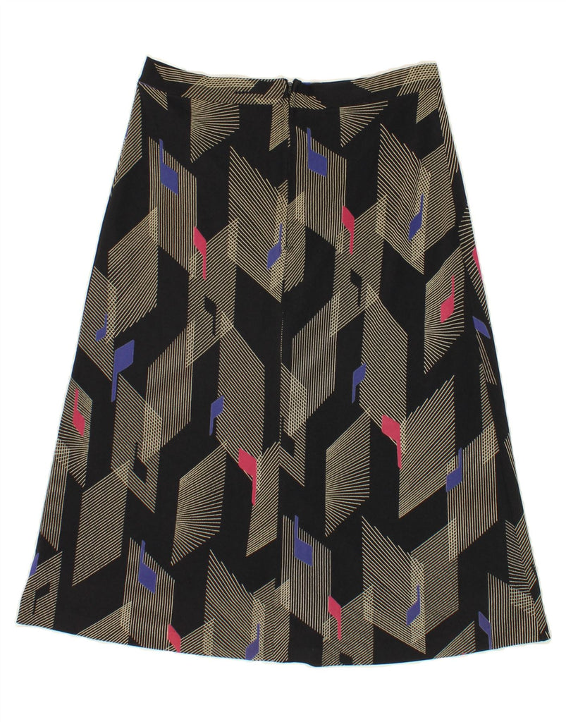 VINTAGE Womens A-Line Skirt IT 46 Large W30 Black Geometric | Vintage Vintage | Thrift | Second-Hand Vintage | Used Clothing | Messina Hembry 