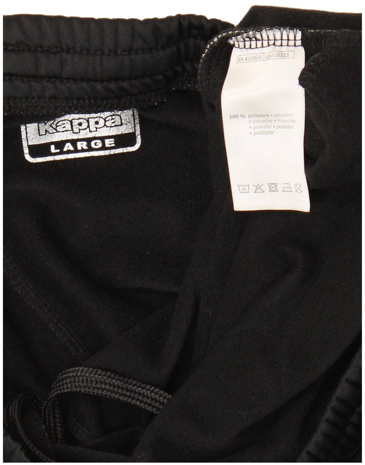Kappa Womens Tracksuit Trousers Joggers UK 14 Large  Black Polyester