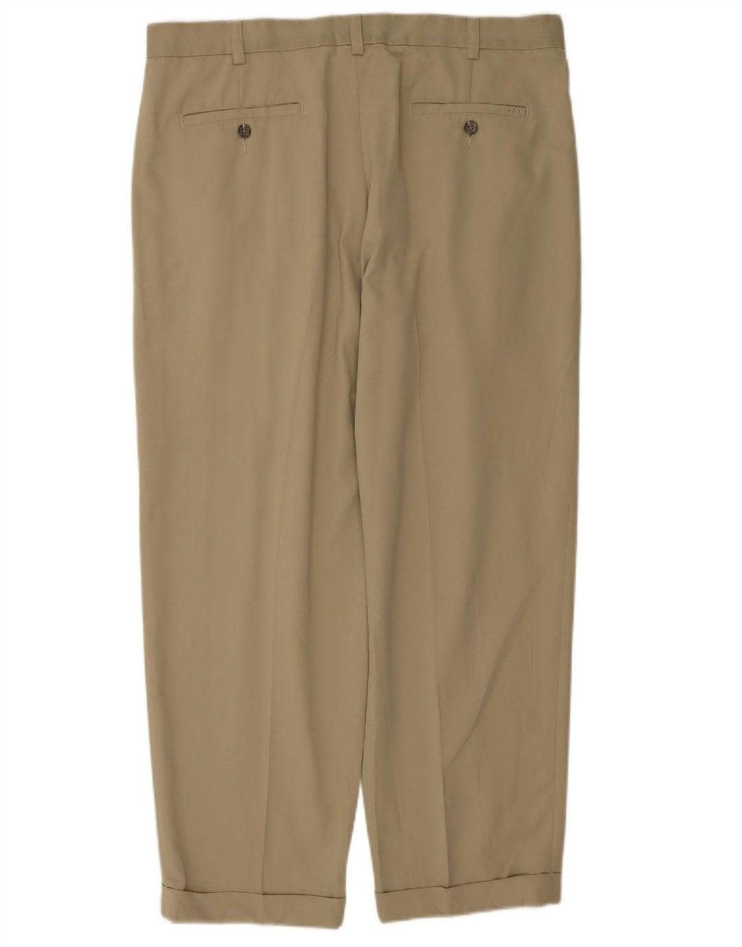 Izod Mens Pegged Suit Trousers W38 L30 Beige Polyester