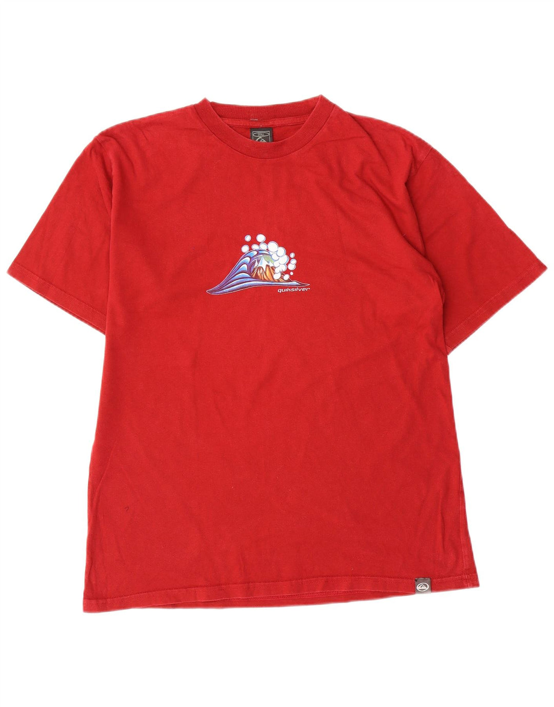 Quiksilver Mens Graphic T-Shirt Top Small Red Cotton