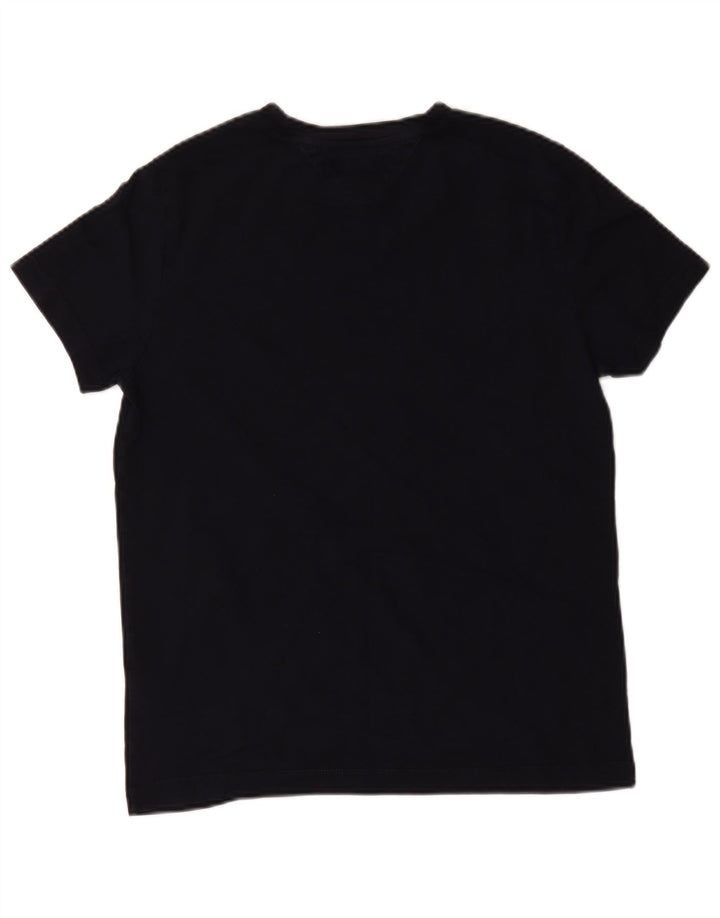Tommy Hilfiger Mens T-Shirt Top Medium Navy Blue Striped Cotton