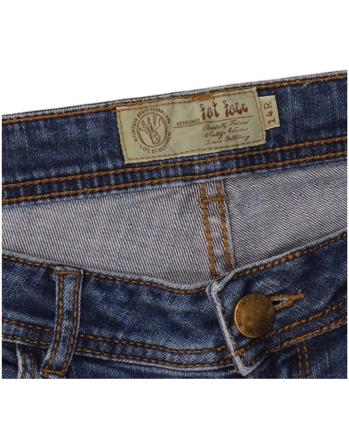 FAT FACE Womens Capri Jeans UK 14 Large W32 L23 Blue