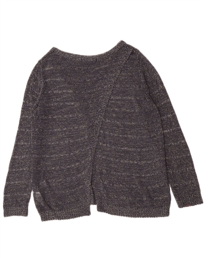 Marks & Spencer Womens Boat Neck Jumper Sweater UK 12 Medium Navy Blue