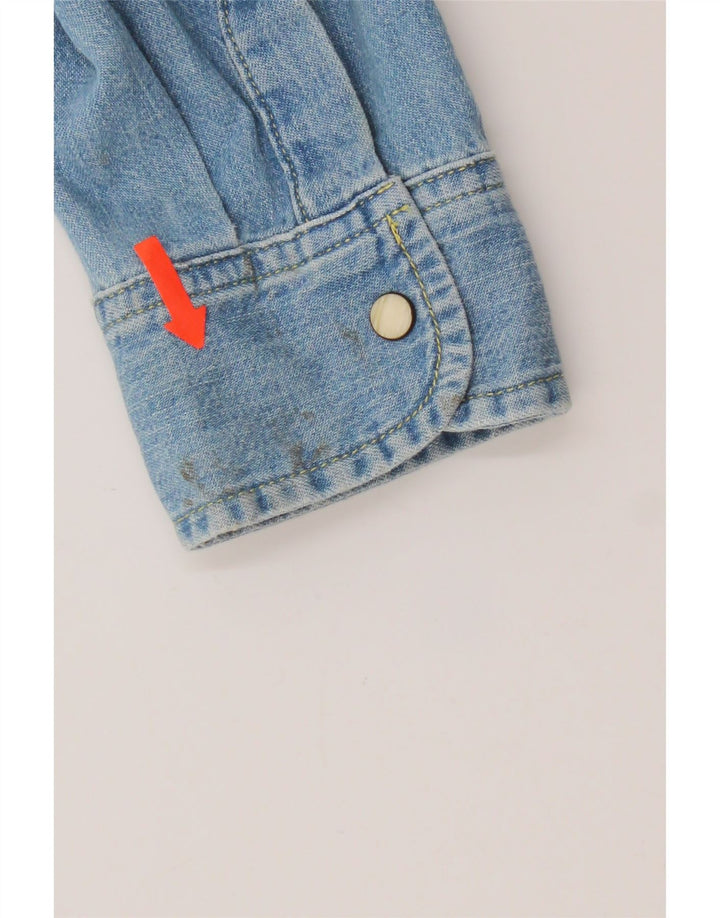 Lee Mens Slim Fit Denim Shirt Large Blue Cotton