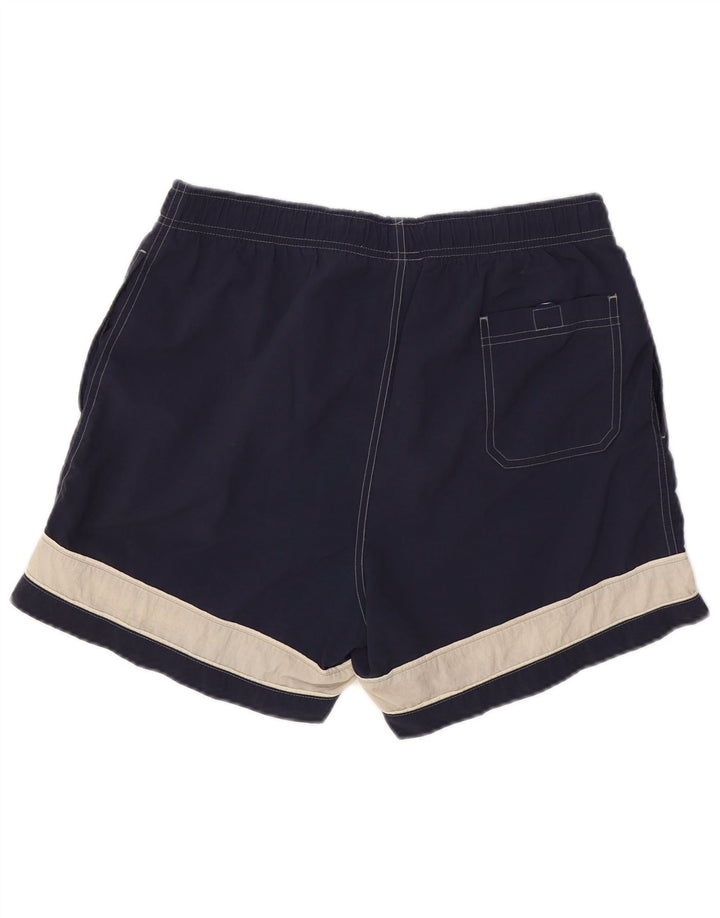 CHAMPION Mens Swimming Shorts Medium  Navy Blue Colourblock Polyamide