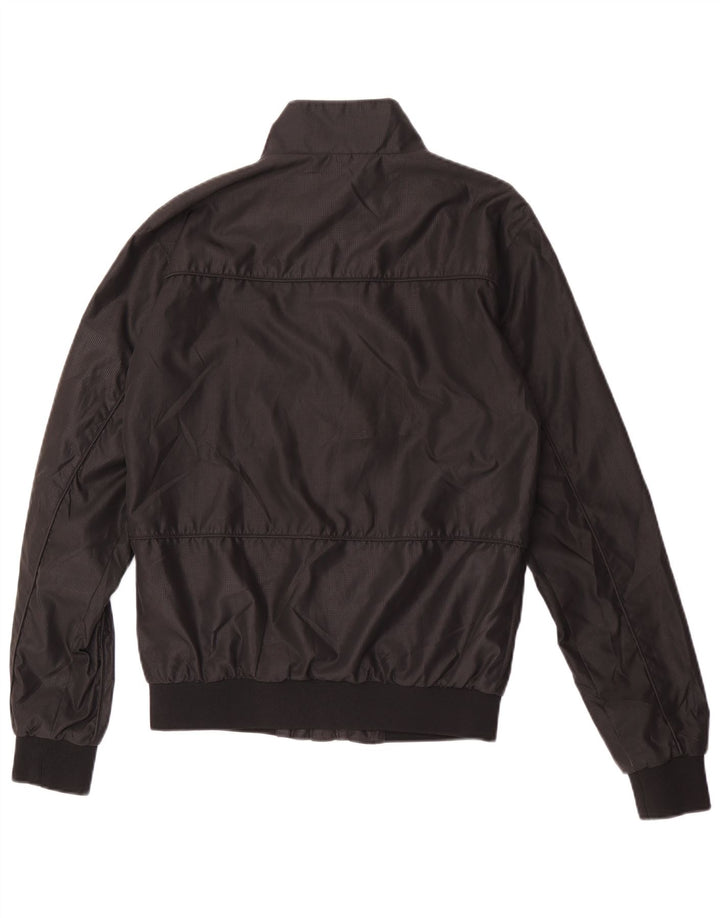 Zara Mens Bomber Jacket UK 36 Small Black Polyester