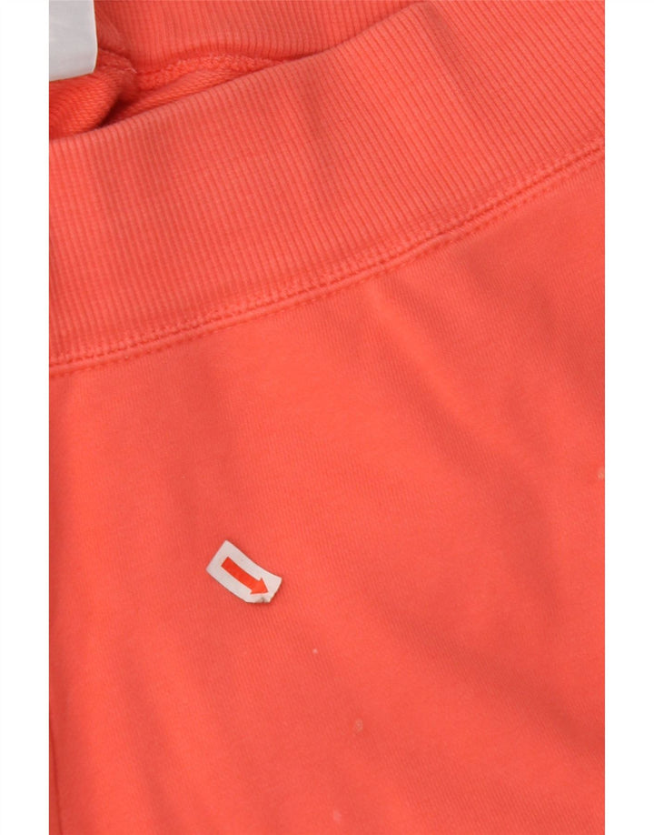 NIKE Womens Tracksuit Trousers Joggers UK 16 Large Orange Cotton