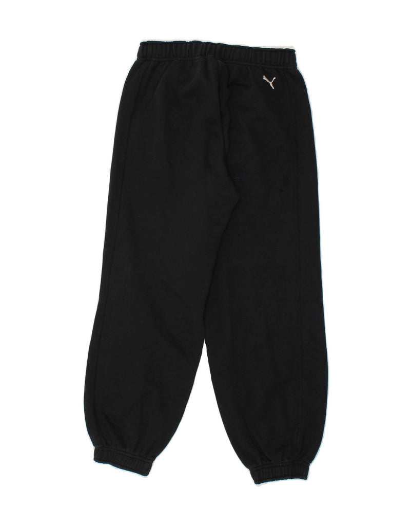 PUMA Girls Tracksuit Trousers Joggers 11-12 Years Large  Black Cotton Vintage Puma and Second-Hand Puma from Messina Hembry 