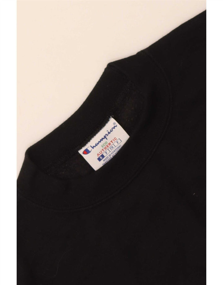 Champion Womens Regular Fit Sweatshirt Jumper UK 10 Small Black Cotton