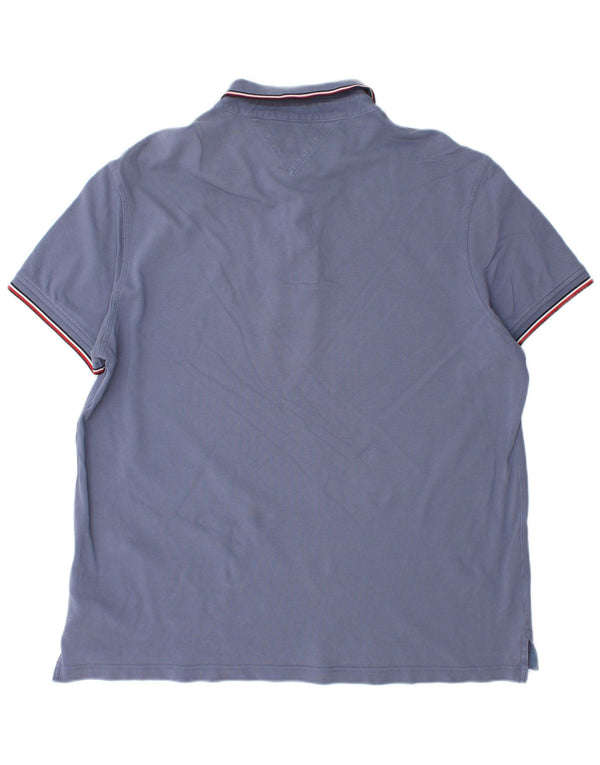 Tommy Hilfiger Mens Slim Fit Polo Shirt 3XL Blue Cotton