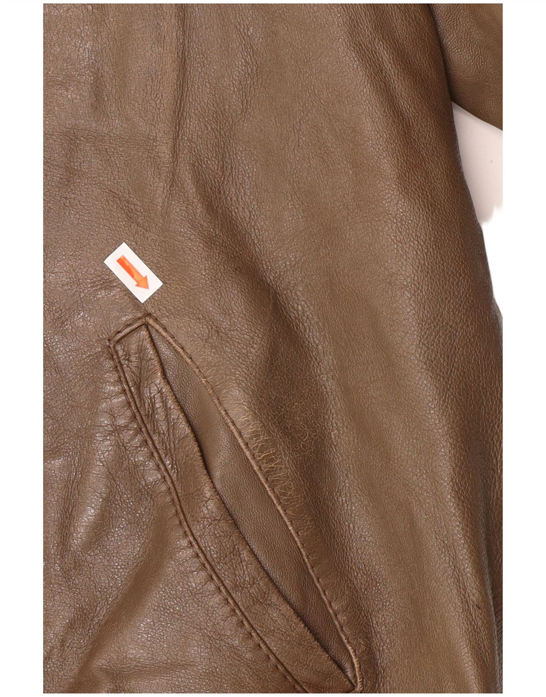 VINTAGE Mens Leather Jacket IT 54 2XL Brown