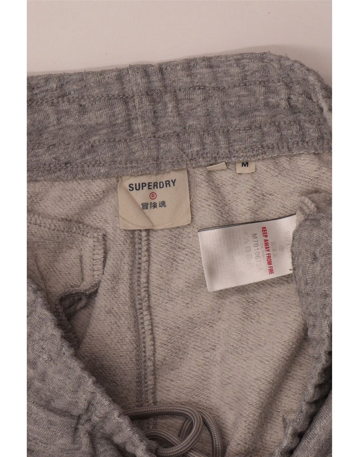 Superdry Mens Graphic Tracksuit Trousers Joggers Medium Grey Flecked