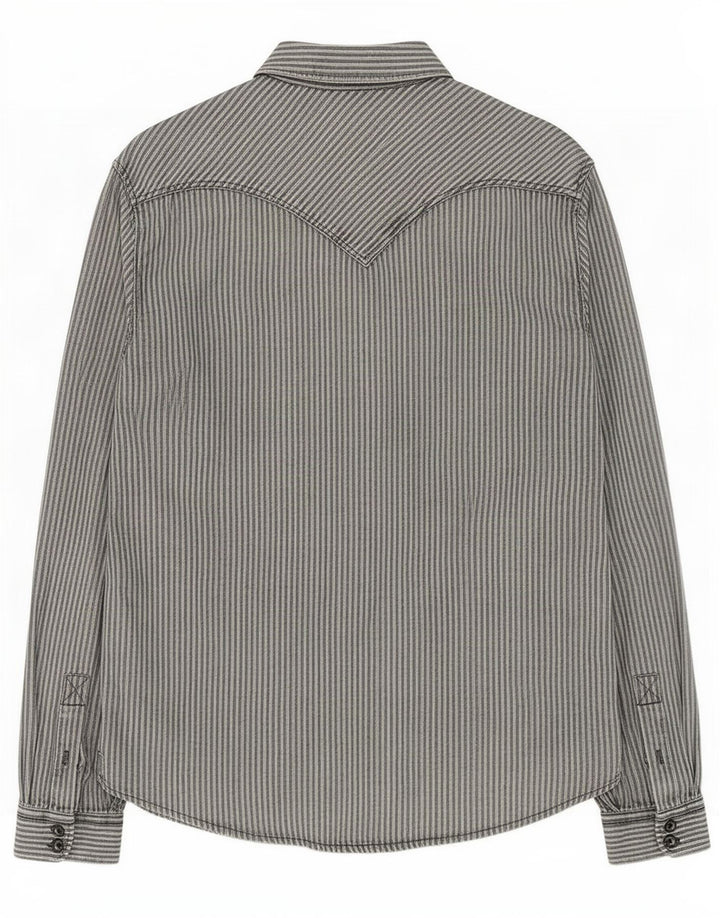 Levi's Mens Shirt Large Grey Pinstripe Cotton