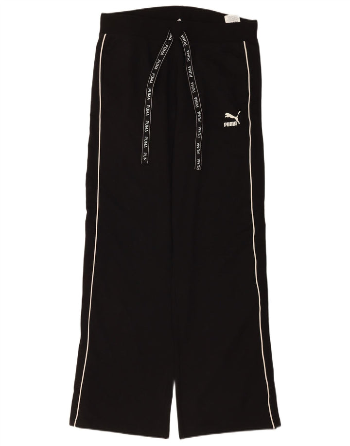 Puma Womens Tracksuit Trousers UK 12 Medium Black Cotton