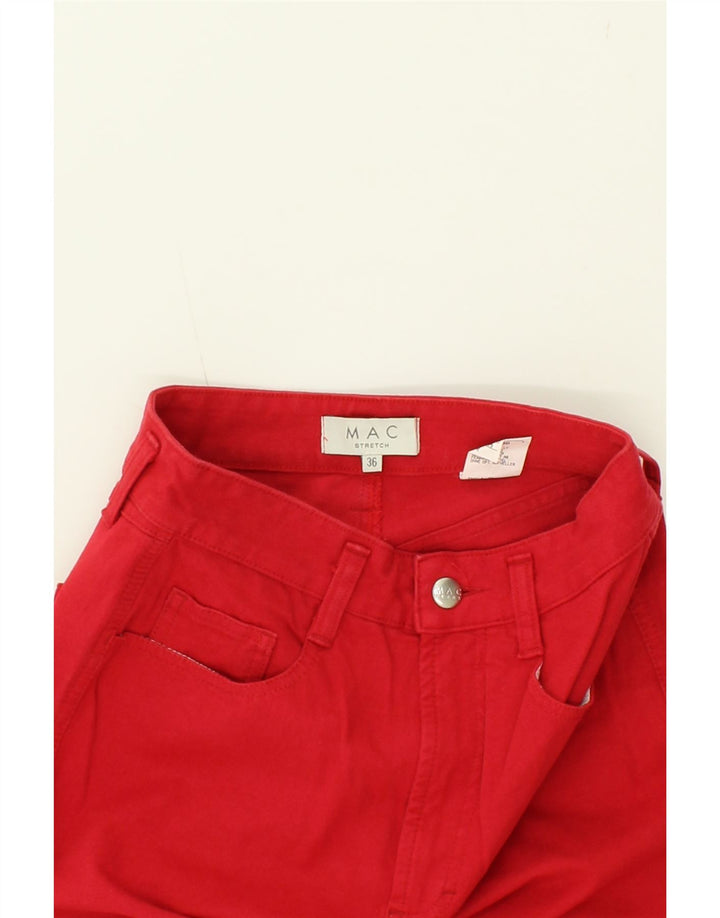 MAC Womens Slim Casual Trousers EU 36 Small W26 L30 Red Cotton Vintage Mac and Second-Hand Mac from Messina Hembry 