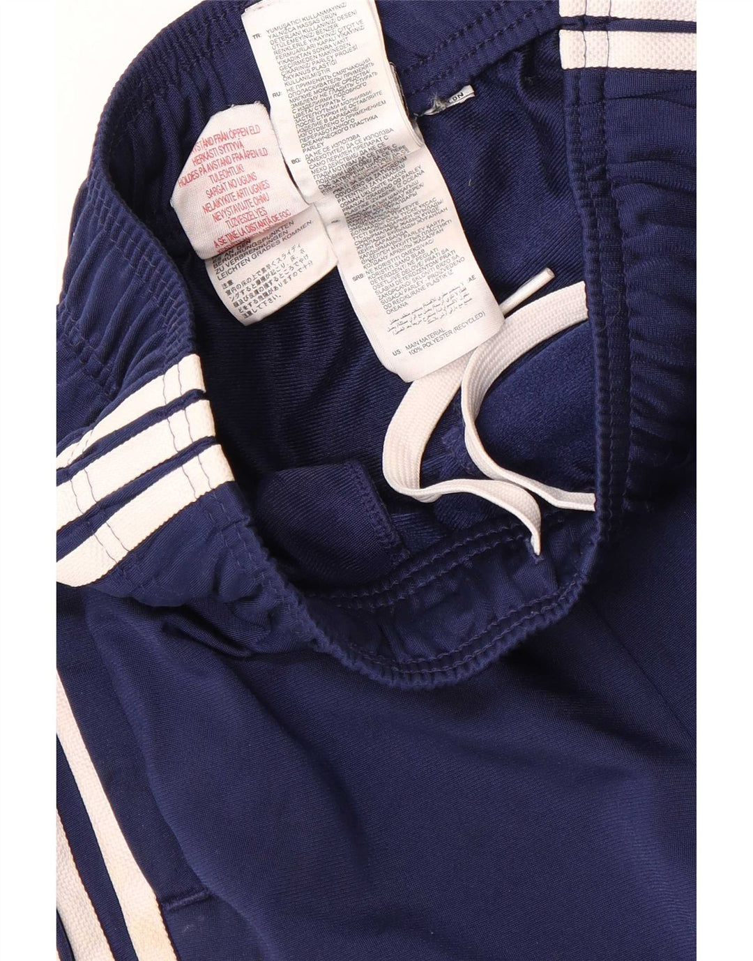 Adidas Boys Tracksuit Trousers Joggers 11-12 Years Navy Blue Polyester