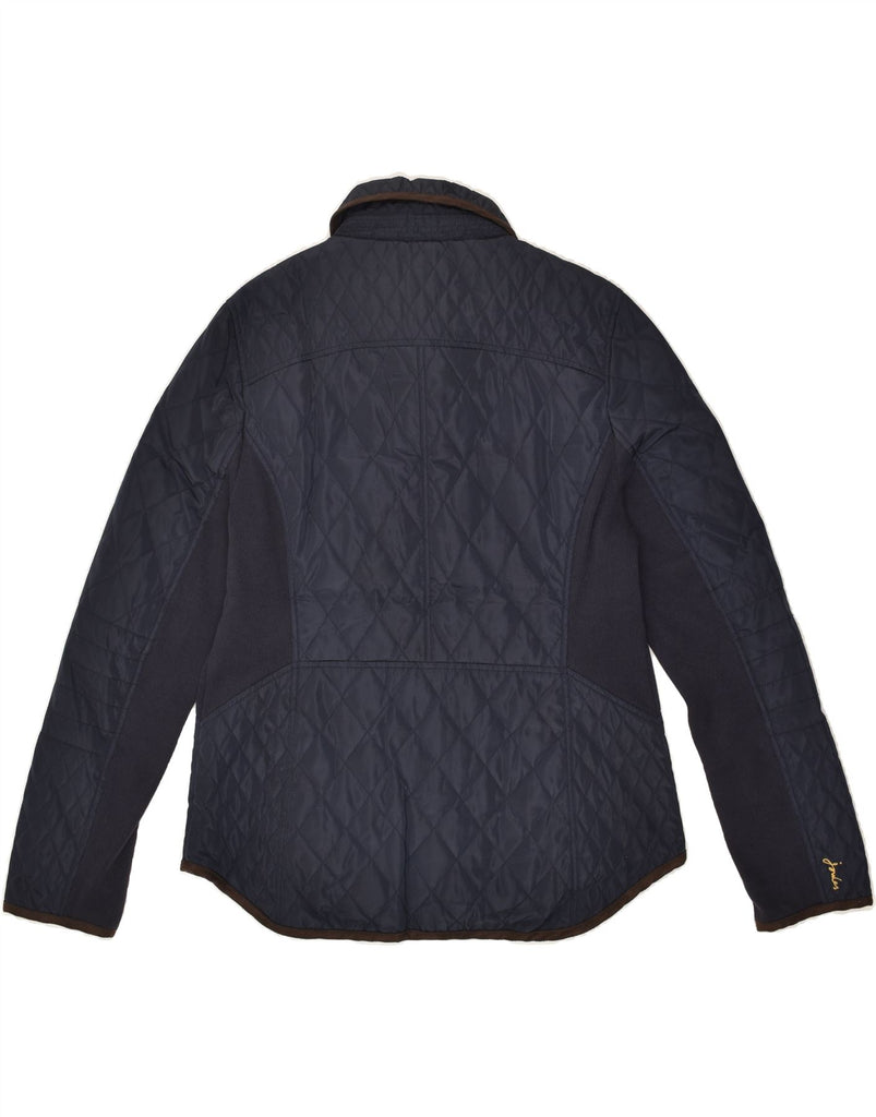 JOULES Womens Quilted Jacket UK 14 Medium Navy Blue Polyester | Vintage Joules | Thrift | Second-Hand Joules | Used Clothing | Messina Hembry 
